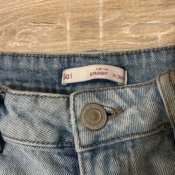 Junior Womens SO Straight Leg Jeans - Picture 3 of 5